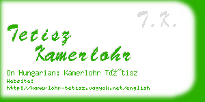 tetisz kamerlohr business card